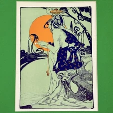 Vtg Queen City Printing Ink Co Art Nouveau Advertising KOLOMAN MOSER Daphne