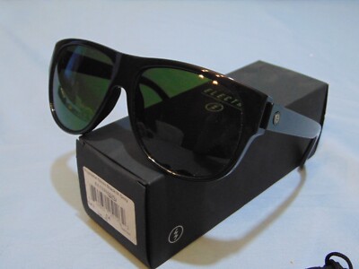 Electric Moprene Gloss Black Melanin Grey Mens Sunglasses w/ Box Mad in  Italy