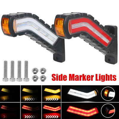2x LED Begrenzungsleuchten 12V/24V Umrissleuchte für LKW Anhänger Wohnwagen E