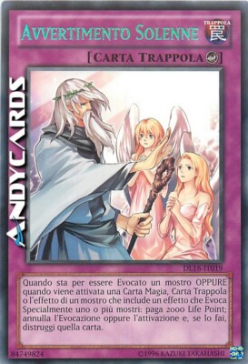 FEIERLICHE WARNUNG (Solemn Warning)   Green Rare   DL18 IT019 YUGIOH ANDYCARDS