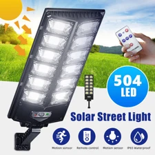 Outdoor Solar Street Light Motion Sensor Lamp Commercial Dusk To Dawn Road Lamp