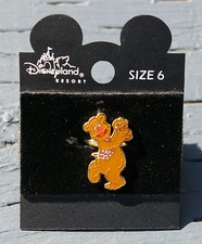 Jim Henson The Muppet Show Fozzie Bear Adjustable Ring Disneyland Resort Size 6