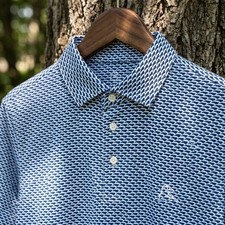 NEW ARRIVAL Rhoback North State Golf Polo Gameday Course Athletic Top Navy