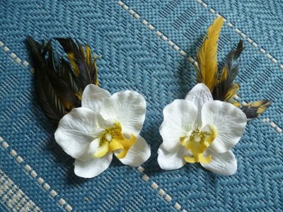 2 Blüten Haar Haarschmuck Tribal ATS Bauchtanz Blütenschmuck Klemme Orchidee