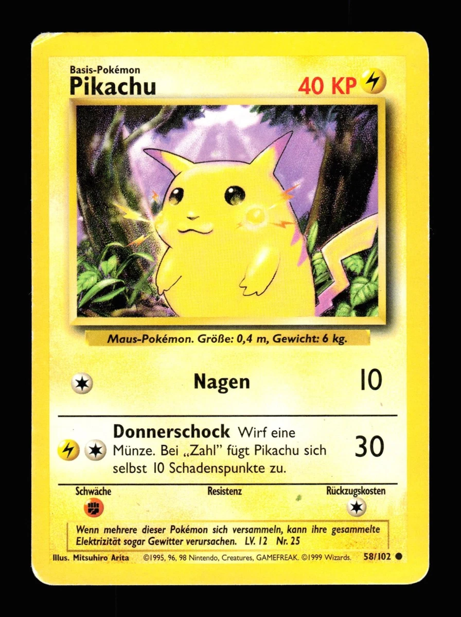 Pikachu Pokémon TCG German Individual Collectible Card Games for