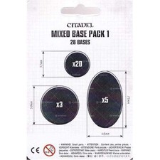 Citadel: Mixed Base Pack 1 - 32mm / 50mm / 75mm Bases 28 Bases - Brand New