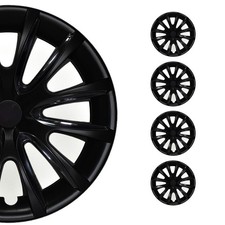 16 Wheel Covers Hubcaps For Mazda 3 Black Matt Matte 16 Wheel Covers Hubcaps For Mazda 3 Black Matt Matte