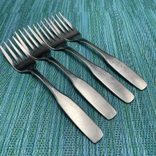 4 Oneida Community PAUL REVERE Stainless SALAD FORKS Flatware
