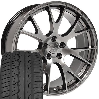 22'' Hyper Wheels & 285/45R22 Tires SET Fit Dodge Dakota, RAM 1500 Hellcat
