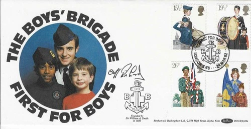 CLIFF RICHARD SIGNED Benham 1982 Youth First Day Cover