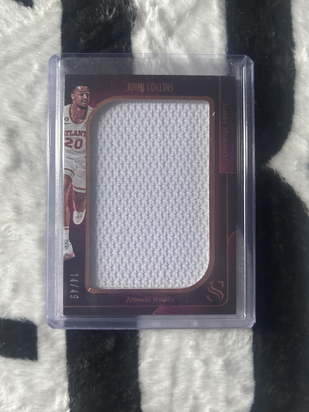 Panini 2024-25 Silhouette John Collins Jumbo Memorabilia Bronze /49 Hawks