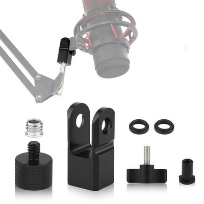 Mikrofonhalterung Adapter für Hyperx Quadcast mit 3/8'' oder 1/4'' Schraube schwarz 