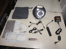 Sony D-NE920 CD Walkman Black Tested Working MP3 w/ Remote AC Adapter Manual