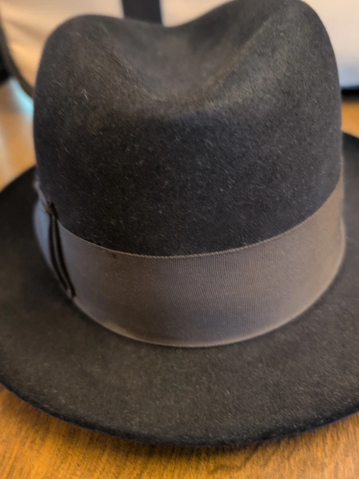 RARO Sombrero Fedora Lock & Co De Colección Para Hombres Negro S/M Hecho London Hatters St James St Foto 3 de 4