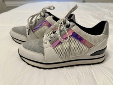 Michael Kors Women's Size 6.5M Billie Trainer in Optic White Multi" Sneakers