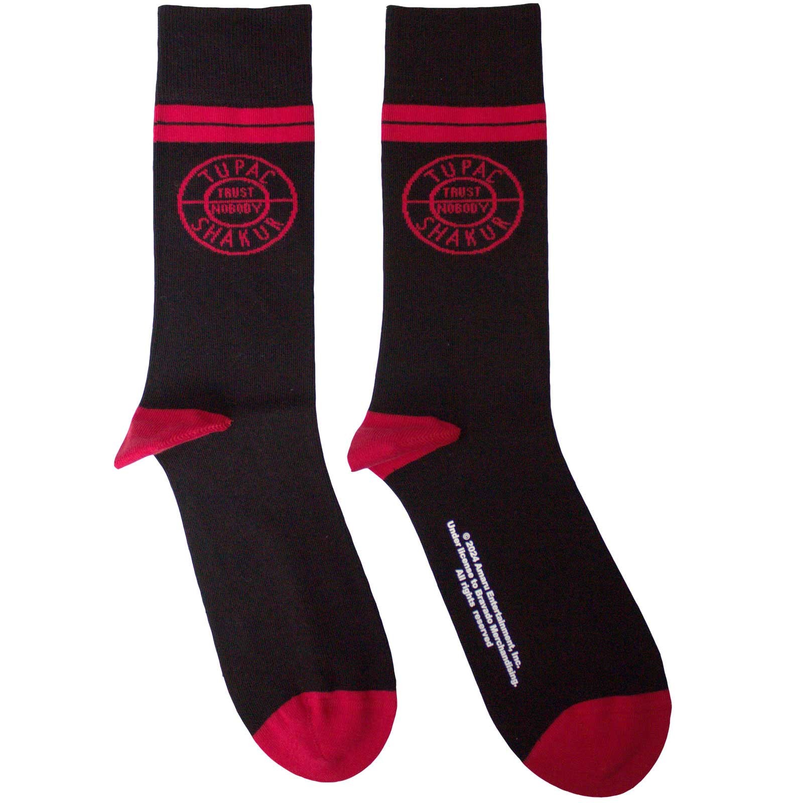 Tupac Unisex Ankle Socks Circle Logo (Black) (UK Size 7-11) Official