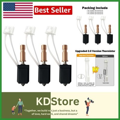 3-Pack Ceramic Hotend Set for Kobra S1 Series - Precision Nozzles & Heating C...