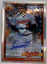 2026 Topps Series 1 Chrome 75 Years Samuel Basallo Auto RC #91C-30 /299 #299