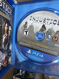 PS4 Video Game Lot 4 Wolfenstein 2,jurassic World,mortal Kombat Injustice D4