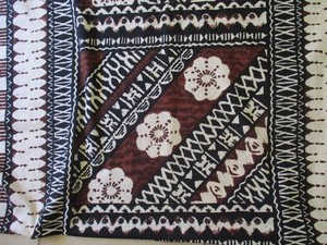 Hawaiian Polynesian Tiki Barkcloth Fabric Gordon Fabrics 1970’s 3 yds