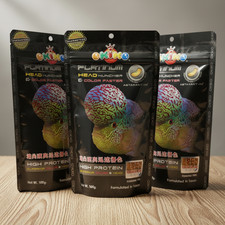 Flowerhorn Cichlid Food OKIKO Platinum Head Huncher Faster Color x3