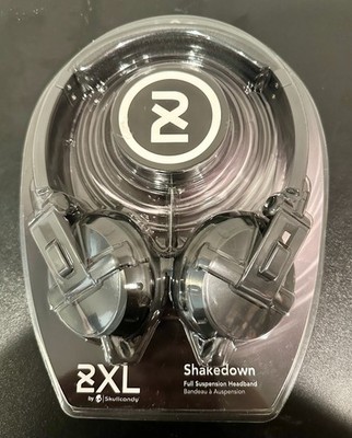 Skullcandy 2XL Shakedown Headphones Full Suspension Black Rotating Ear Cups NEW