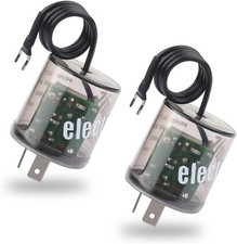 2Pin LED Flasher Relay with Ground Wire,12V C...