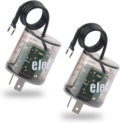 2Pin LED Flasher Relay with Ground Wire,12V Car for Fixing 2PCS 