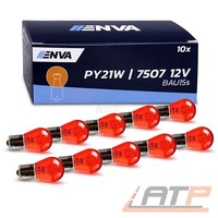 10X Enva GlÜHlampe PY21W 21W 12V Orange GlÜHbirne Halogen Autolampe Blinker