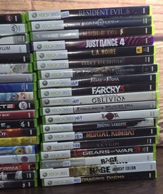 (Lot of 80 and Console, 2 Controllers With Charger, Kinect) Tested&Works Games 