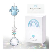 Dog Memorial Gifts Crystal Suncatcher with Sympathy Card for Pet Loss