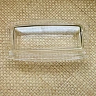 Vintage  PYREX Clear Glass Covered Butter Dish Top & Base 72-B USA