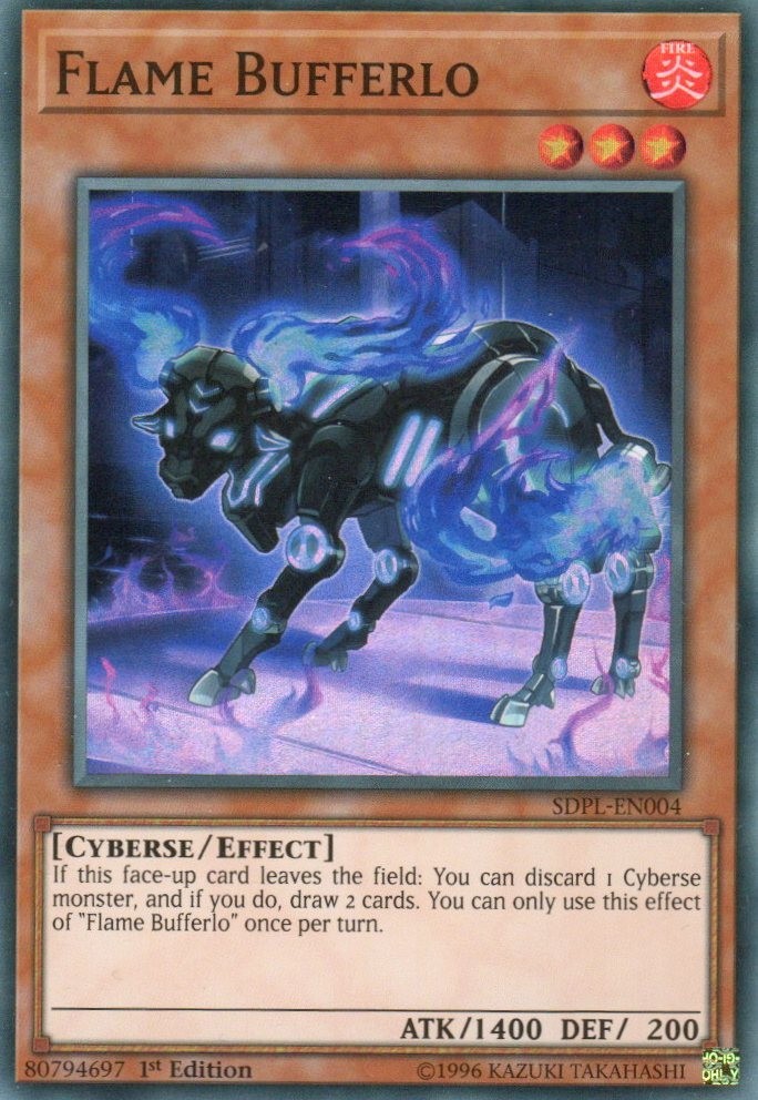 yugioh 1x Flame Bufferlo SDPL-EN004 SUPER RARE 1ST EDITION ENGLISH