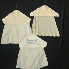 3 Vintage Heirloom Hand Made Linen Baby/Child Ivory Under Dress Jen