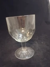 Vintage Heavy Clear Glass Ice Tea/Beer Goblet Stemmed  12 Oz.