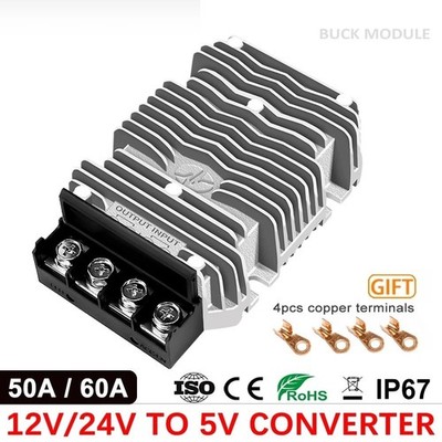 DC DC Converter 9-36V 12V 24V 30V to 5V 50A 60A 300W Step Down Buck Power Supply