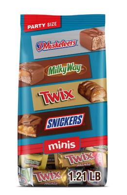 Mars Mixed Snickers, Twix, Milky Way, & 3 Musketeers Minis Chocolate Bars - 19.4