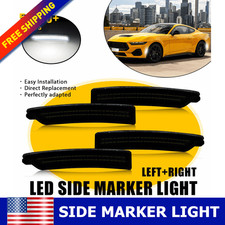 Front Rear Side Marker Lamp White for Ford Mustang 2024 2025 2026 S650 Set Of 4