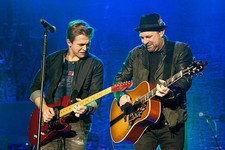 Hunter Hayes Kristian Bush perform outside Bridgestone Arena on No- Old Photo
