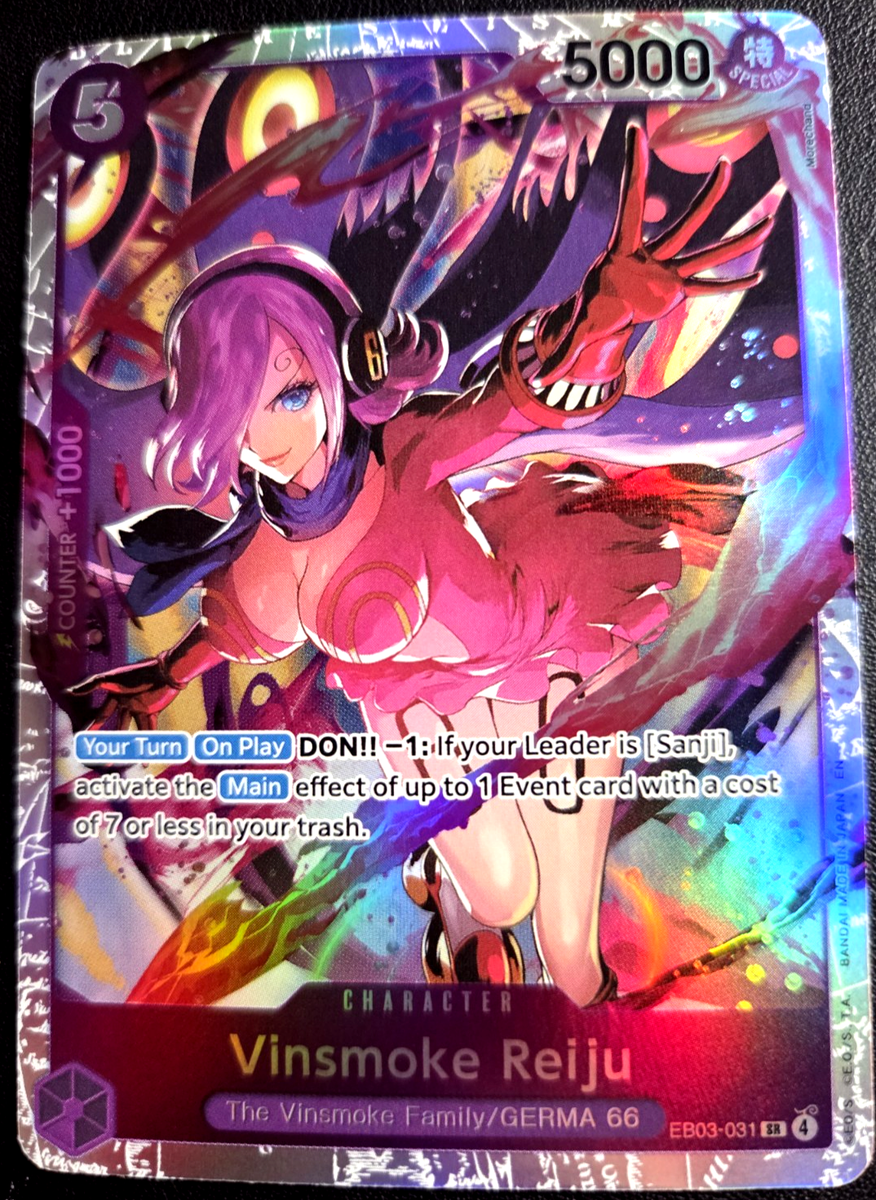 Vinsmoke Reiju EB03-031 SR ONE PIECE Tcg Card Game NM PURPLE | eBay