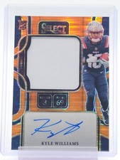KYLE WILLIAMS 2025 SELECT PRIME SELECTION ORANGE PRIZM RPA /45 PATRIOTS Q5300