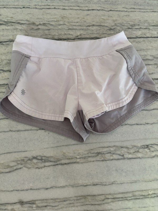 Athleta Girl Pink/Mauve Athletic Running Shorts with Liner Size M 8-10