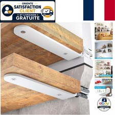 WELDUN Supports Métalliques pour Étagères, 4 Unités, 70 kg, Installation Facile
