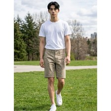 EUC Volcom Boys Khaki Shorts School Uniform Casual/Dress Chino - Size Small/23