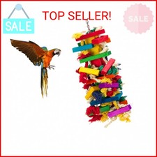 MEWTOGO Extra Large Bird Parrot Toys for Macaws, African Grey, Amazon Parrots