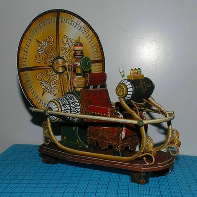 7.9'' Time Machine Handcraft Paper DIY Model Kit Toy Children Kid Gift New