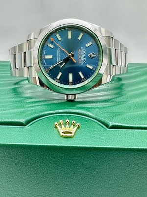 Rolex Milgauss 116400GV 40mm Z-Blue Dial Box Papers Discontinued