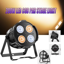 200W LED Stage COB Par Light DMX Warm White Cool DJ Wash Light Birthday Lighting