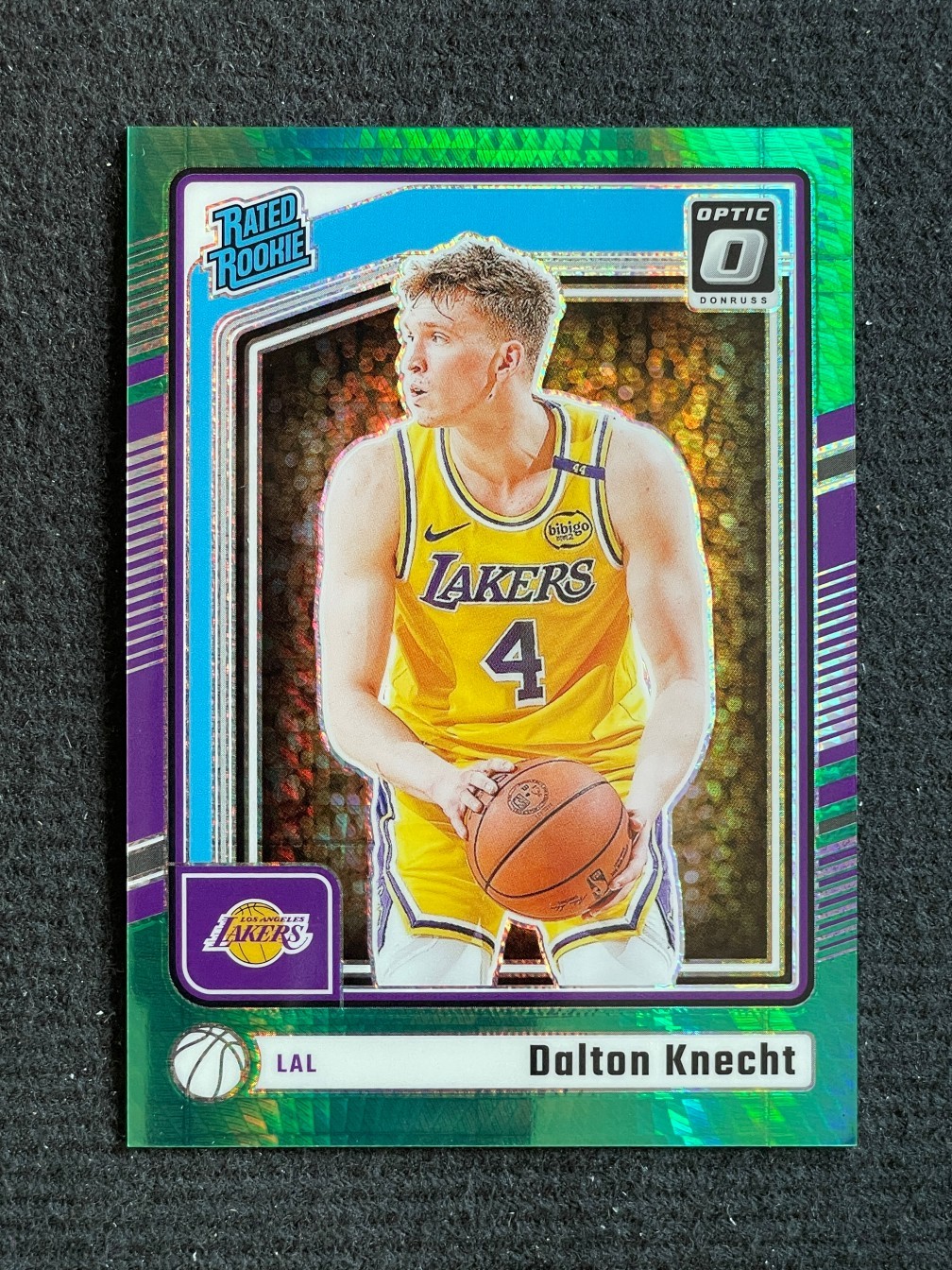 Dalton Knecht 2024-25 Panini Donruss Optic RC Green Hyper /249 #256