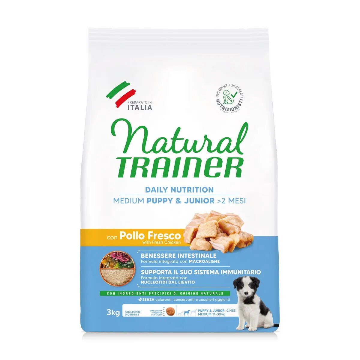 Natural Trainer Daily Nutrition Small&Toy Puppy&Junior con Pollo fresco 2 kg - Croccantini per cani - 1° ORDINE? scegli tra BZR5 - BZR20 + 200 pt fedeltà - Immagine 2